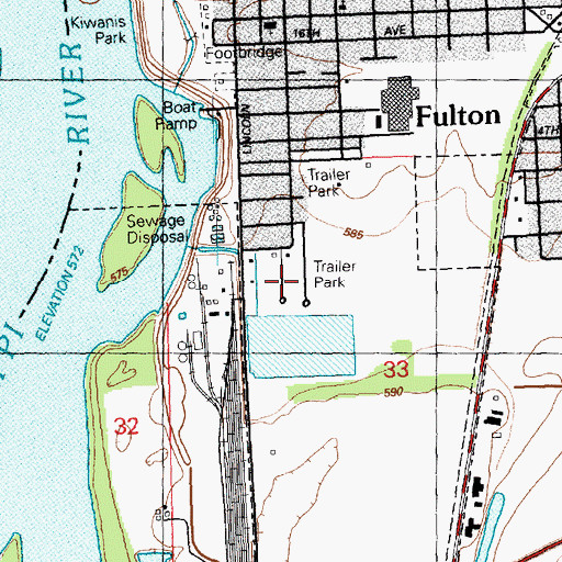 Topographic Map of Sikkemas Trailer Park, IL