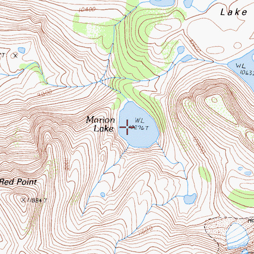 Topographic Map of Marion Lake, CA