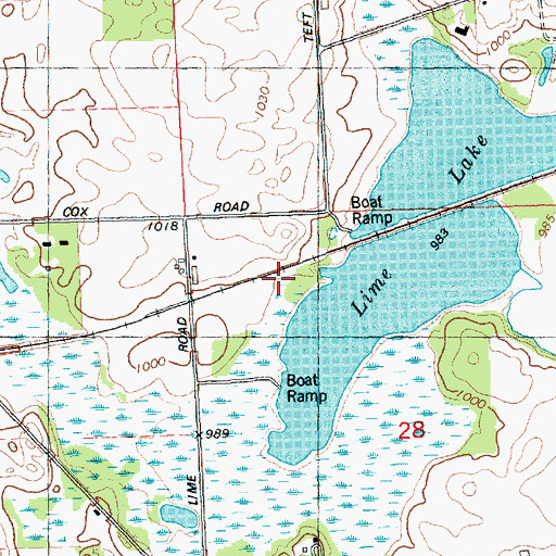 Topographic Map of Lime Lake County Park, MI