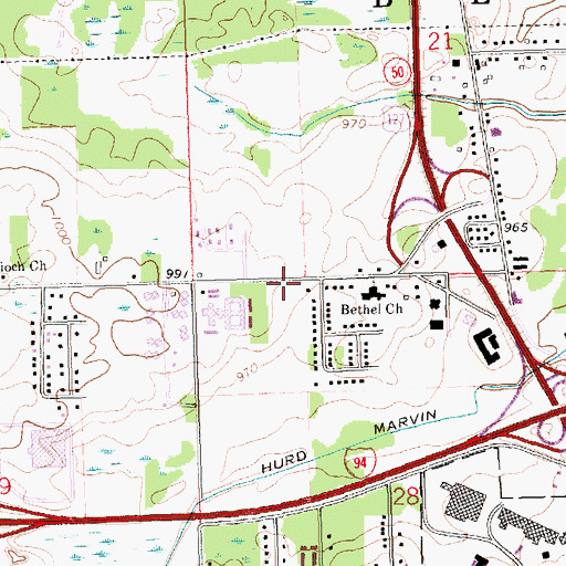 Topographic Map of Center for Family Health, MI