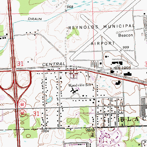 Topographic Map of Coffman Trailer Court, MI