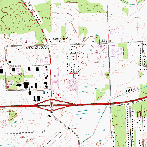 Topographic Map of Jackson District Library-Meijer Branch, MI