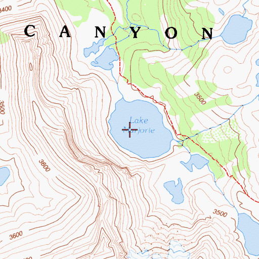 Topographic Map of Lake Marjorie, CA