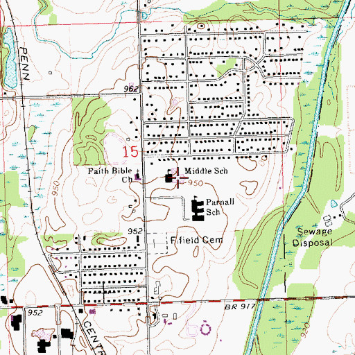 Topographic Map of Northwest Elementary School, MI