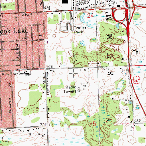 Topographic Map of Grande Golf Club, MI
