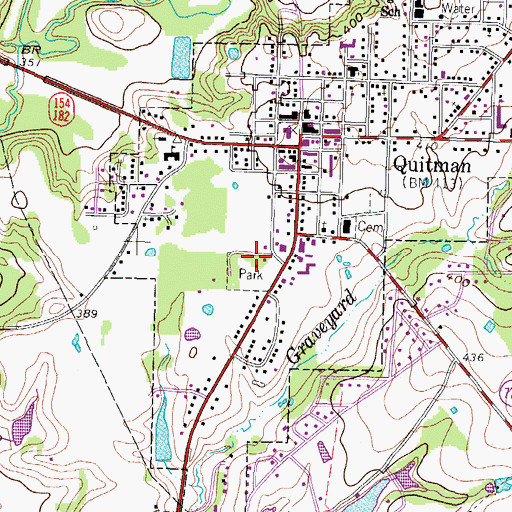 Topographic Map of Ima Hogg Museum, TX