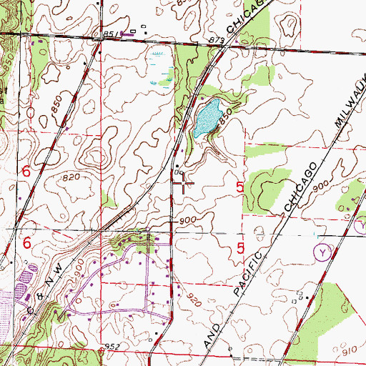 Topographic Map of That Tree Farm, WI