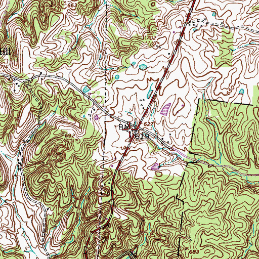 Topographic Map of Joiners Chapel Church of Christ, KY