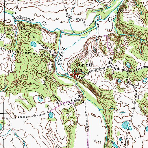 Topographic Map of Corinth Missionary Baptist Church, KY