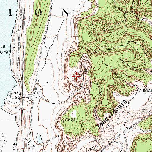 Topographic Map of Red Lake Natural Bridge, NM
