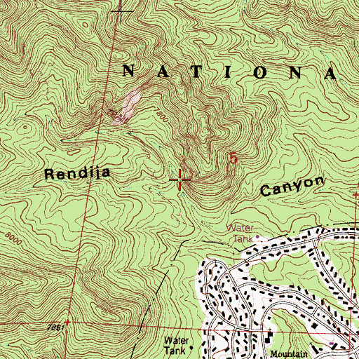 Topographic Map of Phoenix Arch, NM