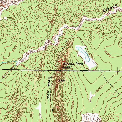 Topographic Map of Window Rock, NM