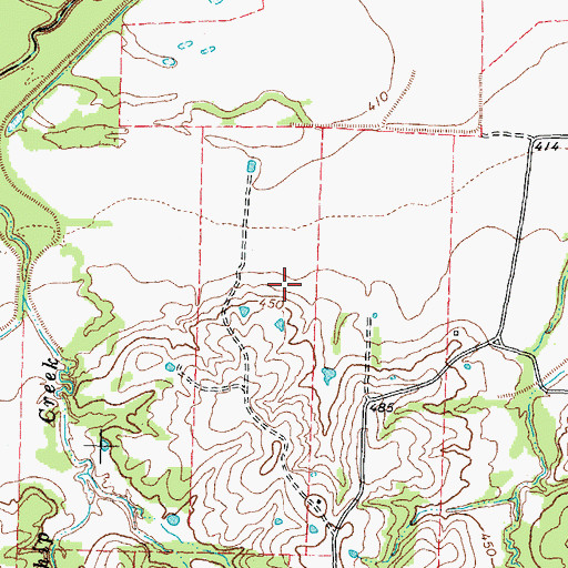 Topographic Map of Jim Chapman Lake, TX
