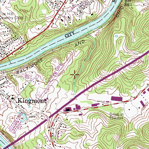 Topographic Map of Academy Programs, WV