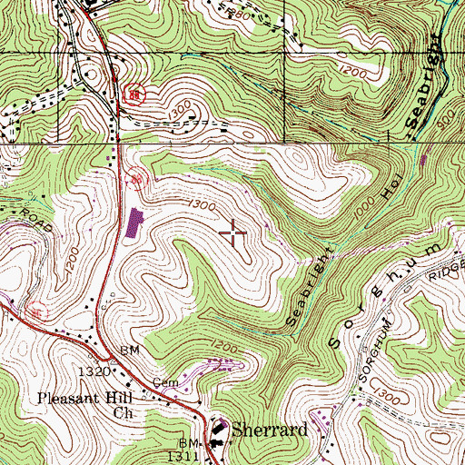 Topographic Map of Hilltop Elementary School, WV