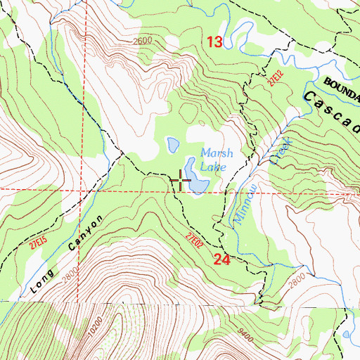 Topographic Map of Marsh Lake, CA