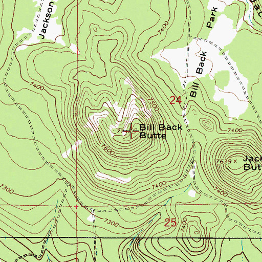 Topographic Map of Bill Back Butte, AZ