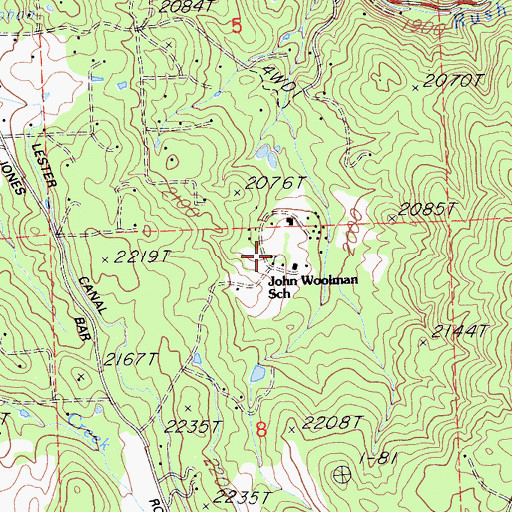 Topographic Map of Marshall Ranch, CA