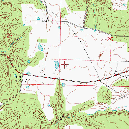 Topographic Map of Kenda Drive-In, AR