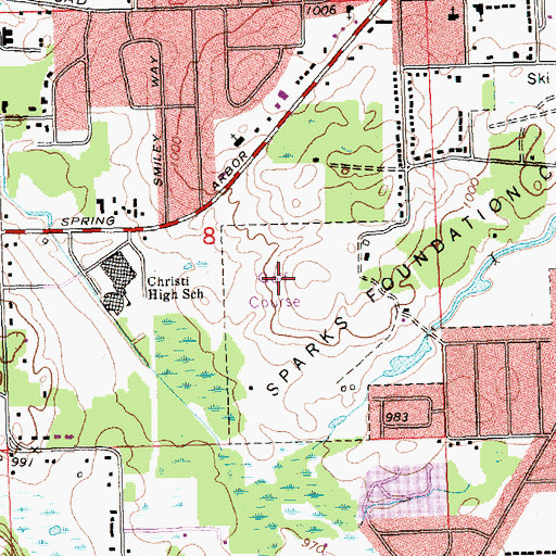 Topographic Map of Cascade Golf Course, MI