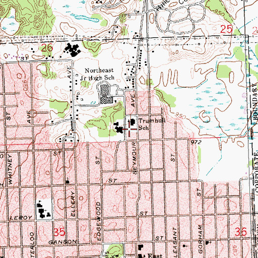 Topographic Map of Kiawanis Playground, MI