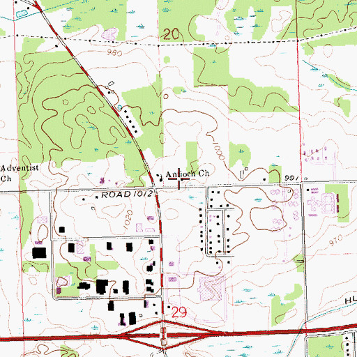 Topographic Map of Baker College of Jackson, MI