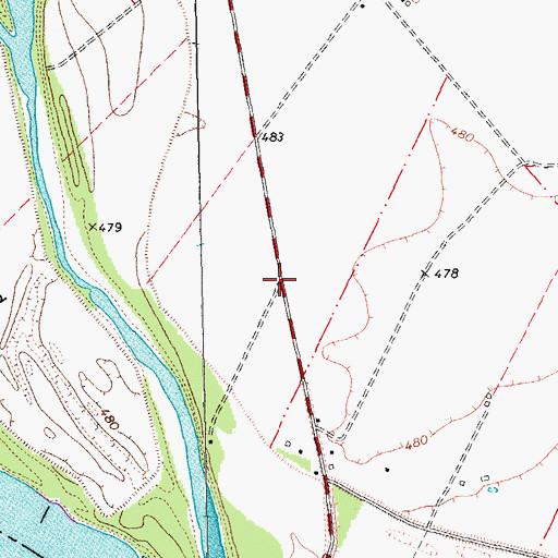Topographic Map of Three Creeks Village, MO