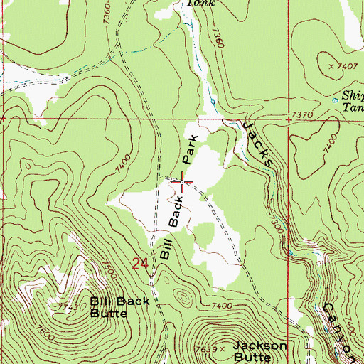 Topographic Map of Bill Back Park, AZ