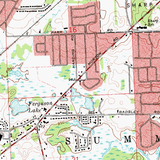 Topographic Map of Church of Christ, MI
