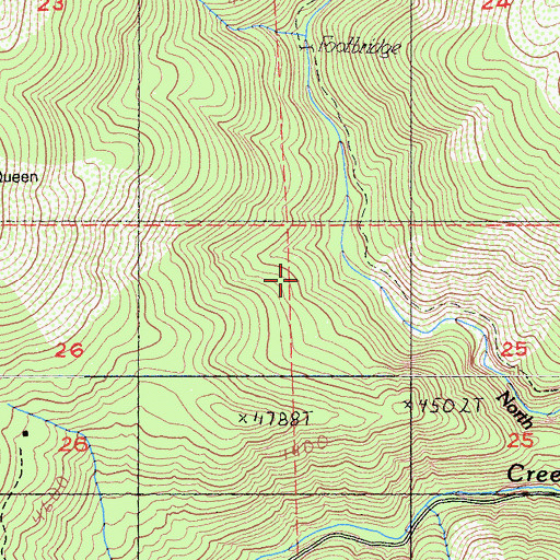 Topographic Map of Mary Queen Mine, CA