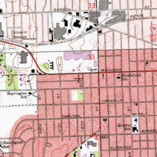 Topographic Map of Pentecostal Church of God, MI