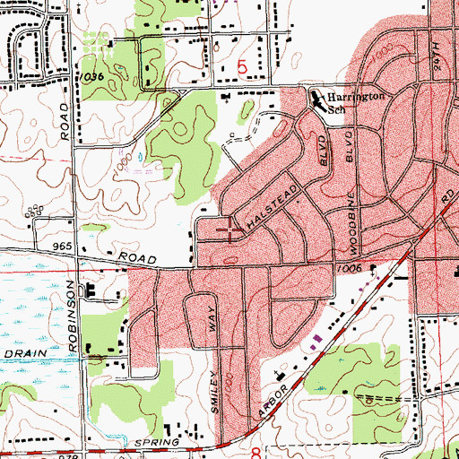 Topographic Map of Church of Jesus Christ of Latter Day Saints, MI