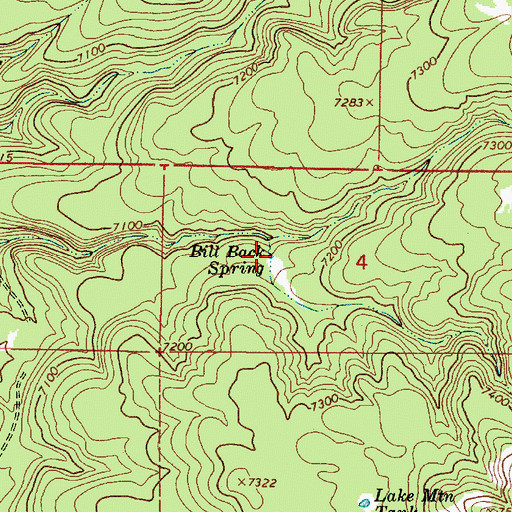 Topographic Map of Bill Back Spring, AZ