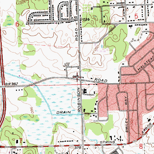 Topographic Map of Westwinds Community Church, MI