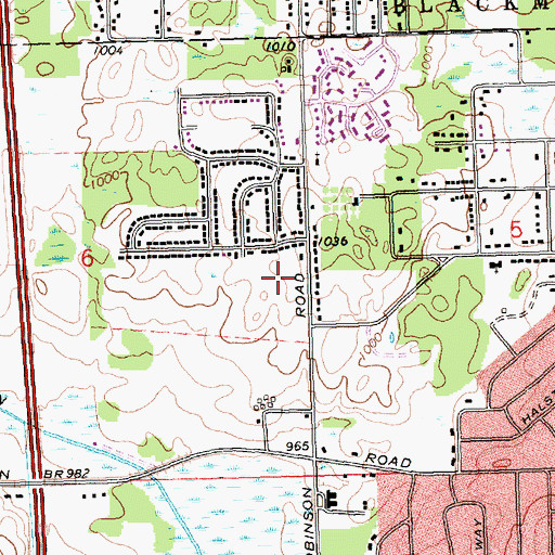 Topographic Map of Trinity Wesleyan Church, MI