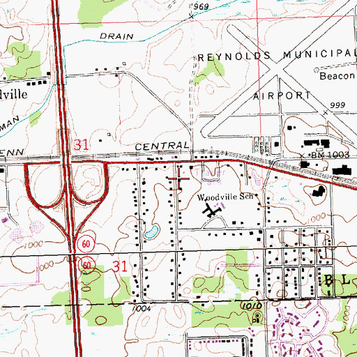 Topographic Map of Christian Fellowship Center, MI