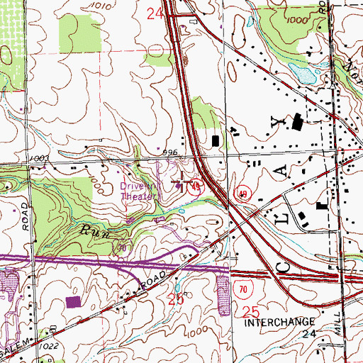 Topographic Map of Melody 49 Twin Drive-In, OH