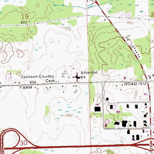 Topographic Map of Seventh Day Adventist Elementary School, MI
