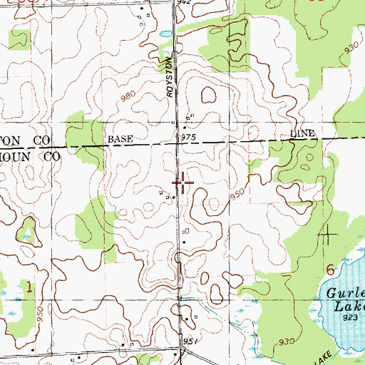 Topographic Map of Springport Motor Speedway, MI