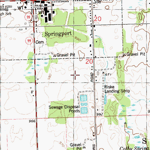 Topographic Map of Country Town Golf Course, MI