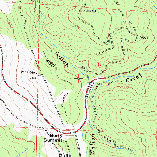 Topographic Map of Mason Gulch, CA