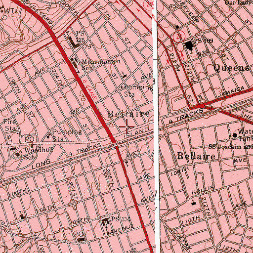 Topographic Map of Merrick Academy Charter School, NY