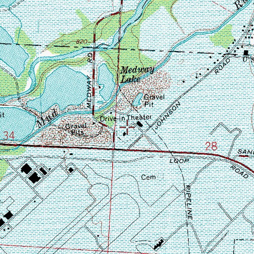 Topographic Map of Skyborn Drive-In, OH