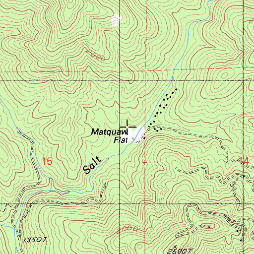 Topographic Map of Matquaw Flat, CA