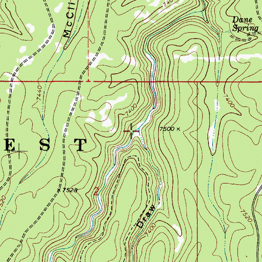 Topographic Map of Bill McClintock Draw, AZ