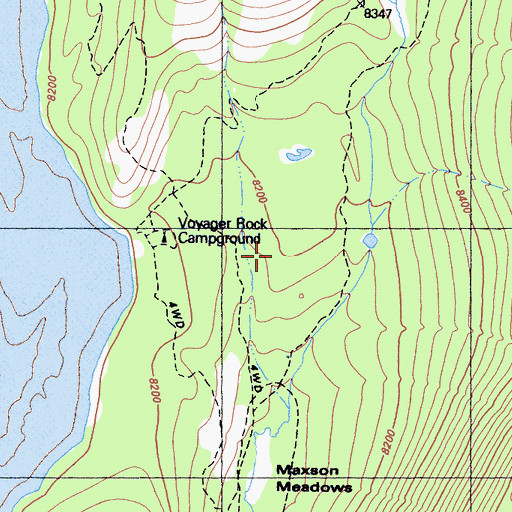 Topographic Map of Maxson Meadows, CA