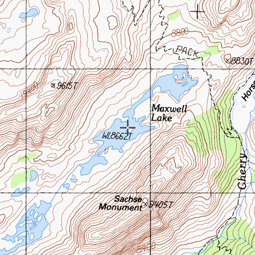 Topographic Map of Maxwell Lake, CA