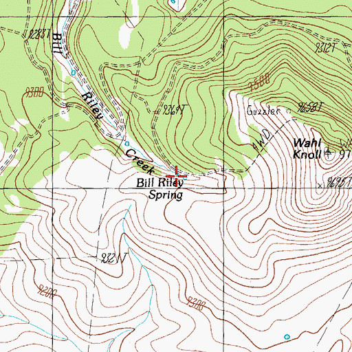 Topographic Map of Bill Riley Spring, AZ