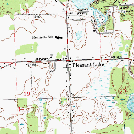 Topographic Map of Christ Episcopal Church, MI