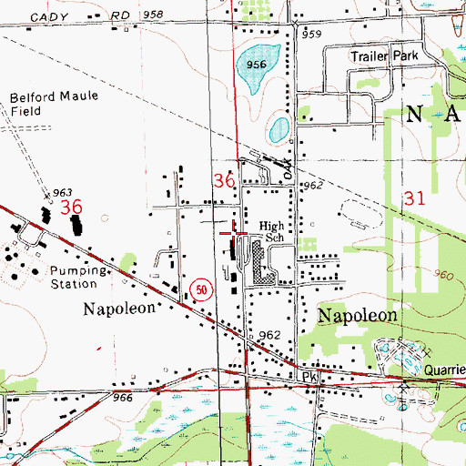 Topographic Map of Eby Elementary School, MI